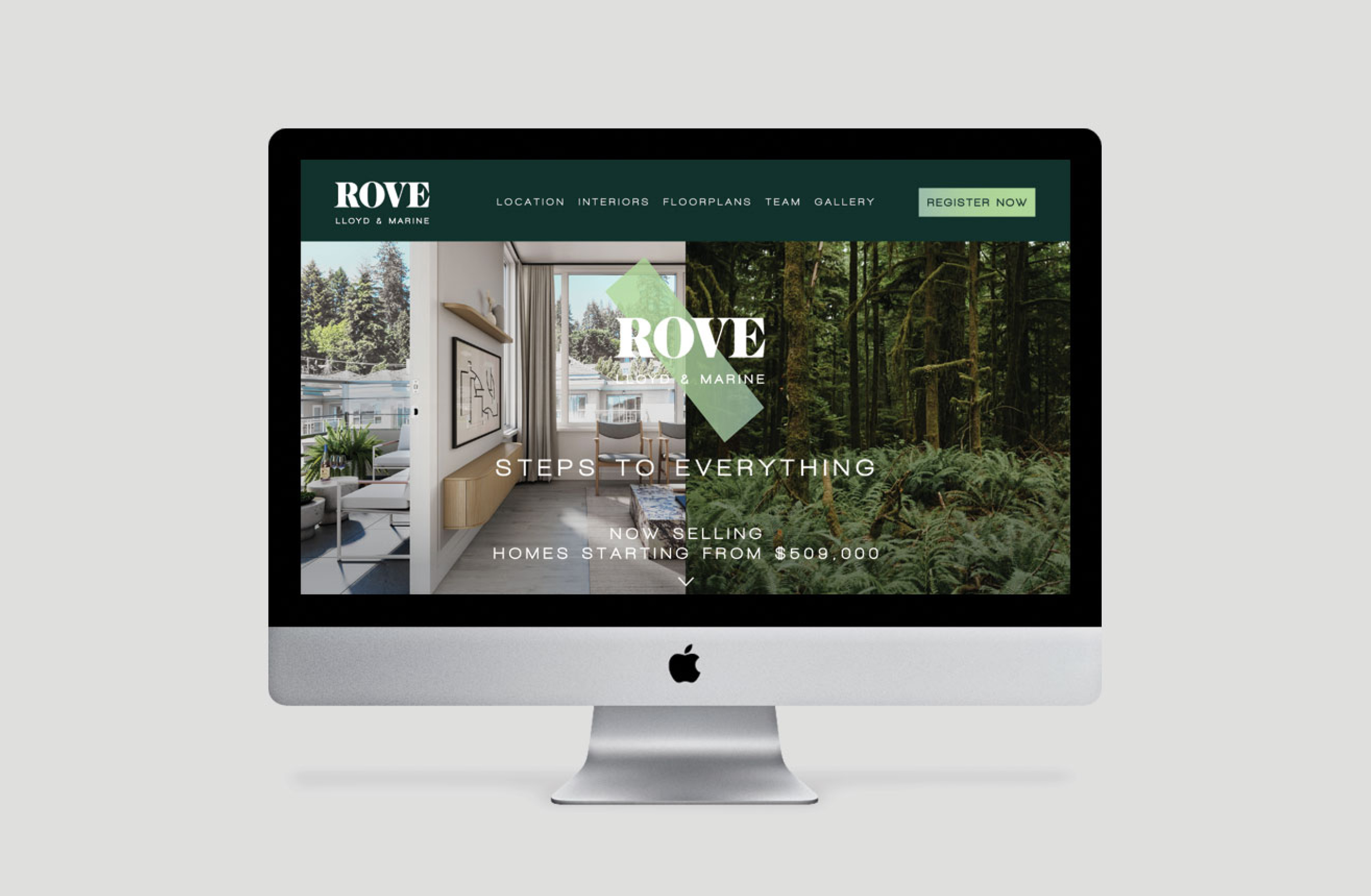 Rove Website Mockup