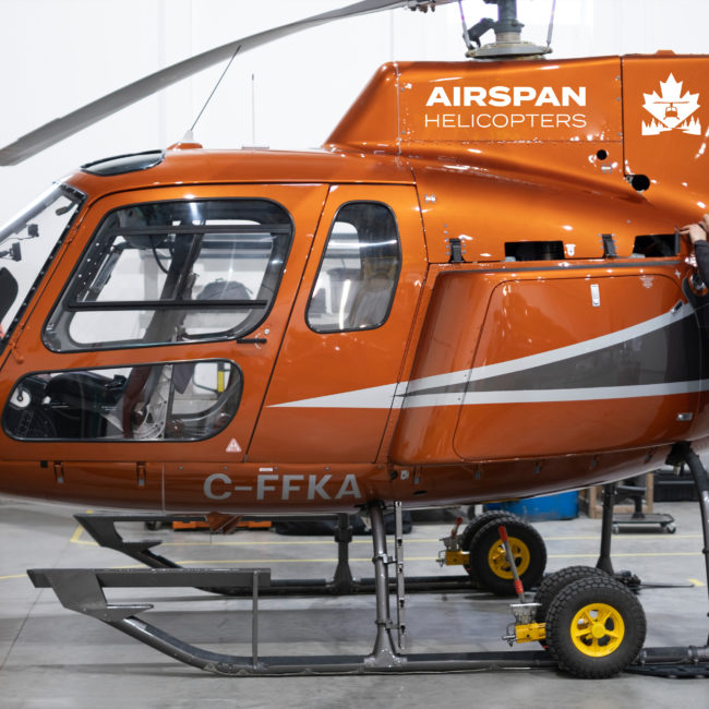 Airspan Helicopters Custom Logo and Vinyl for helicopter