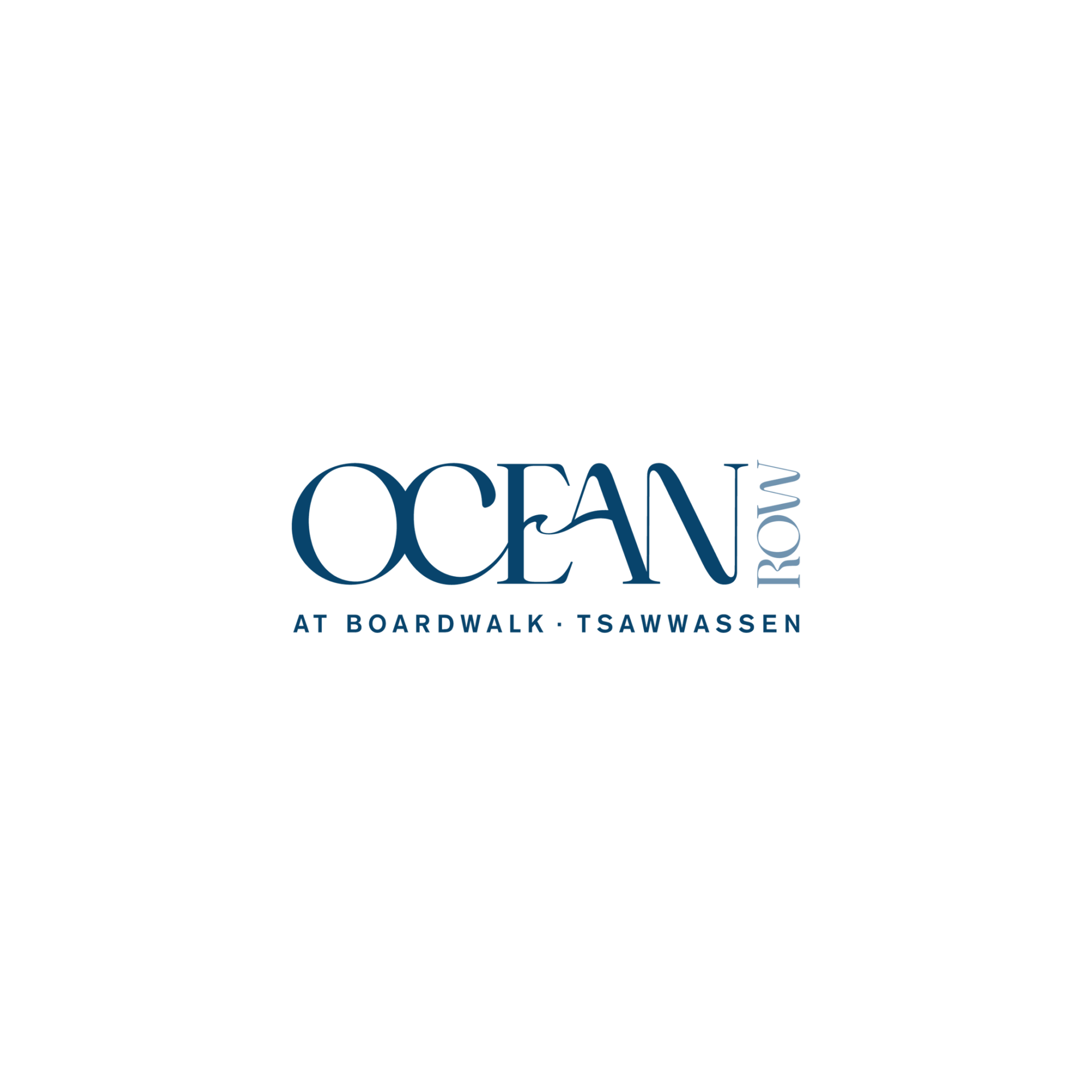 Ocean Row at Boardwalk Logo Blue