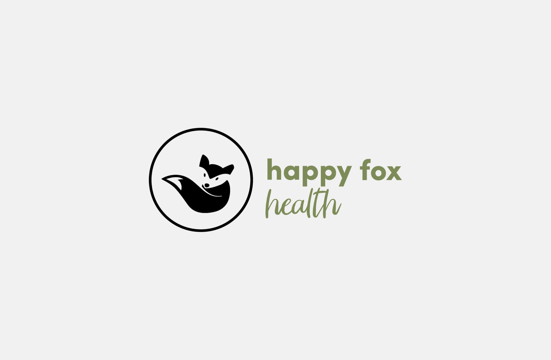 Happy Fox Health custom logo design and branding