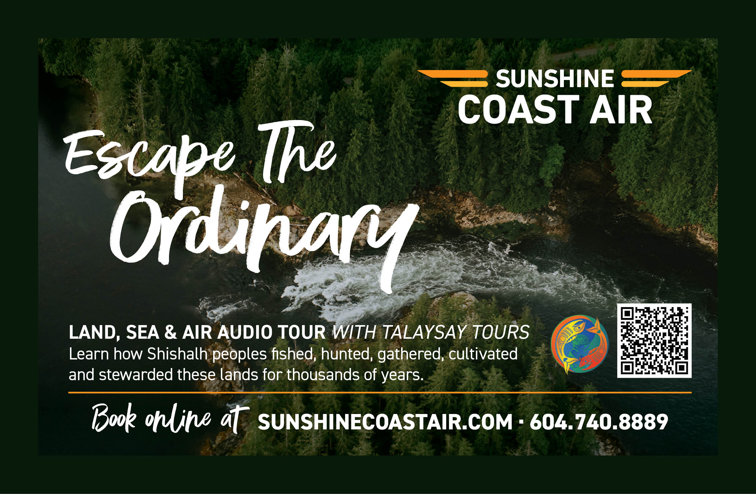 Sunshine Coast Air Advertisement for Audio Tours