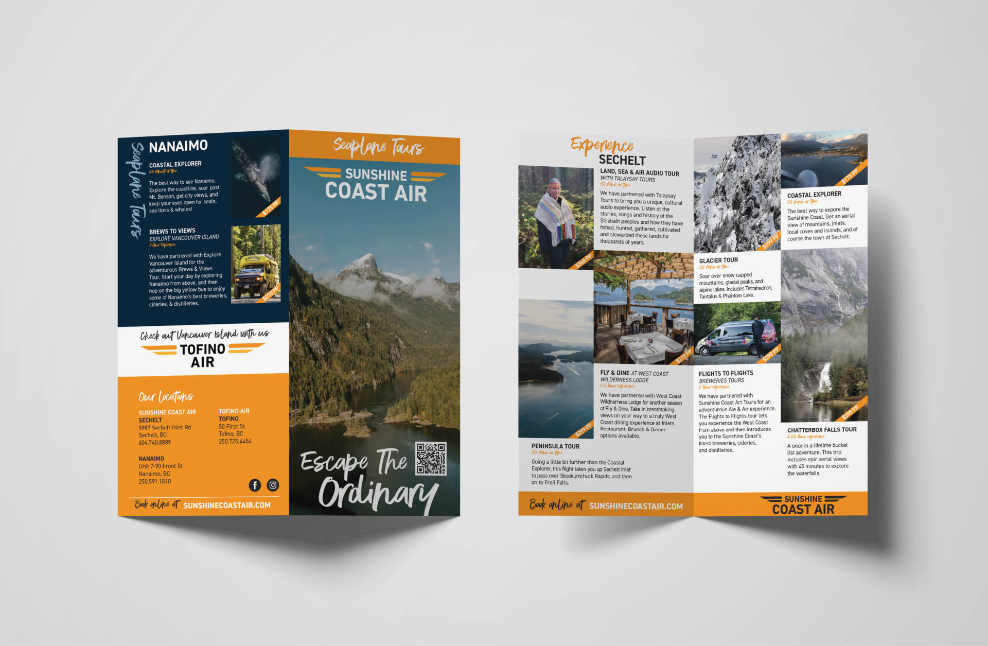 Sunshine Coast Air Brochure Design and Layout Mockup
