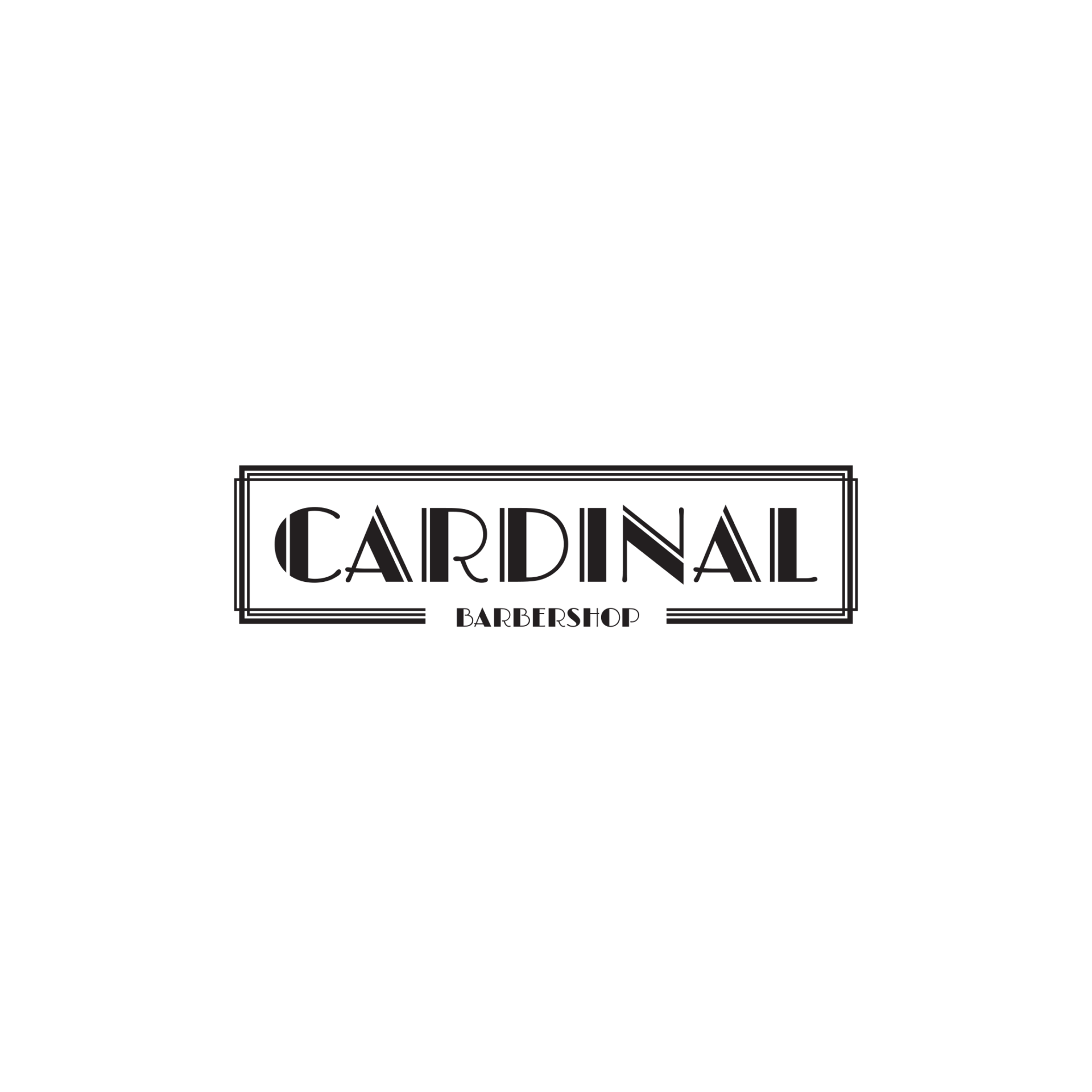 Cardinal Barbershop Logo Black