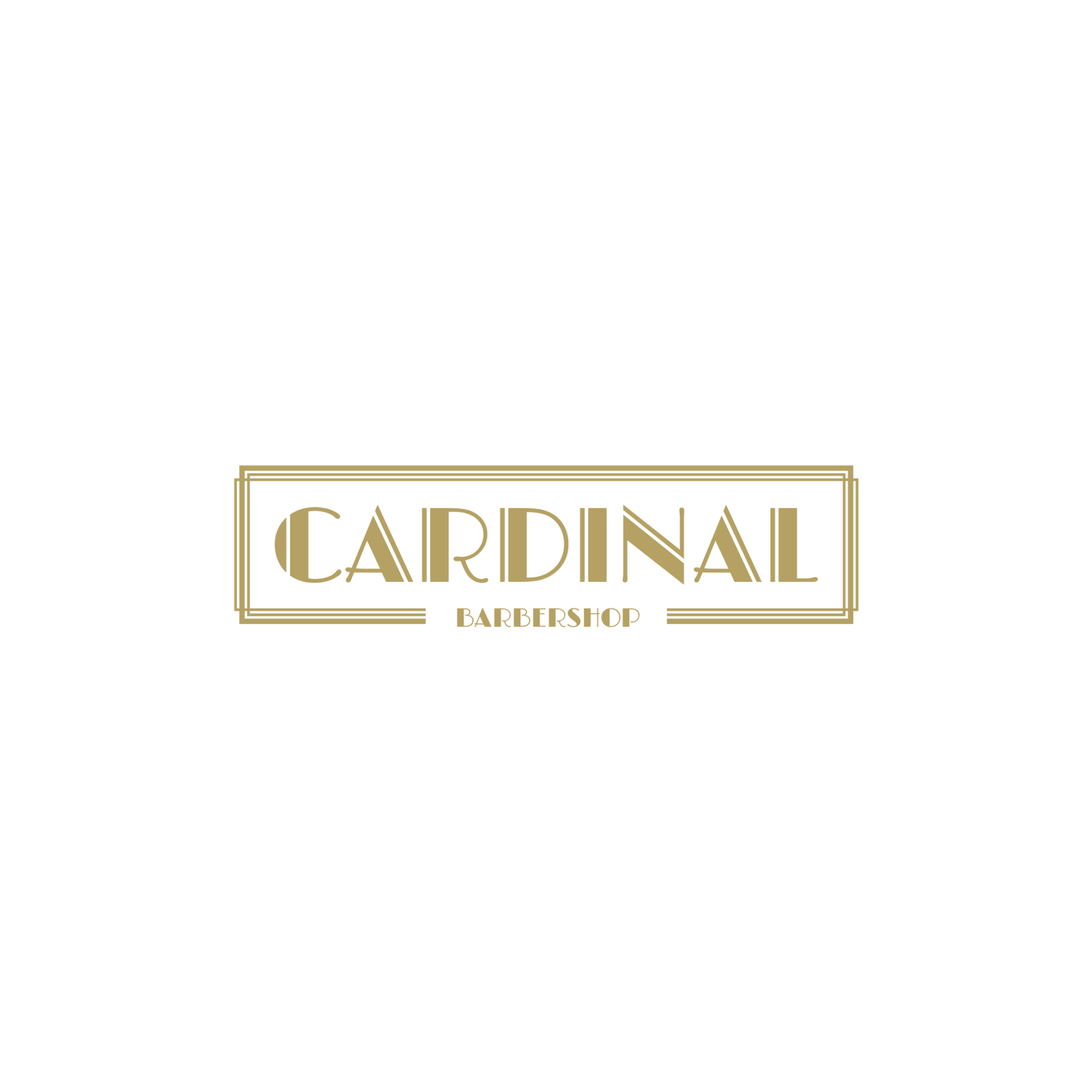 Cardinal Barbershop Logo Gold
