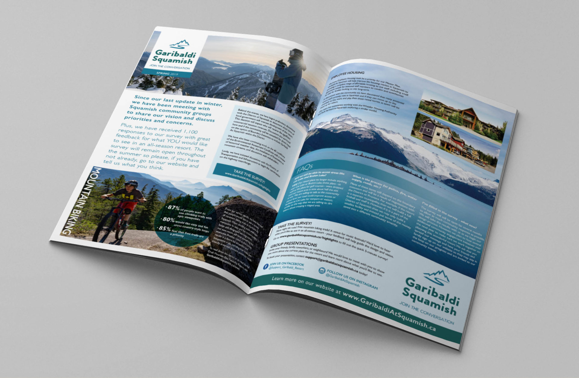 Garabaldi Squamish magazine spread layout and design